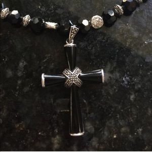 Onyx & sterling silver necklace HOLD STACY AUSTIN